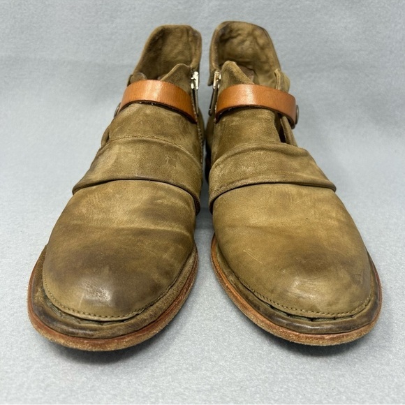 A.S. 98 Bryan Distressed Tan Leather Ankle Boots, Women’s Size EU 36/US 5.5-6. - Picture 7 of 12